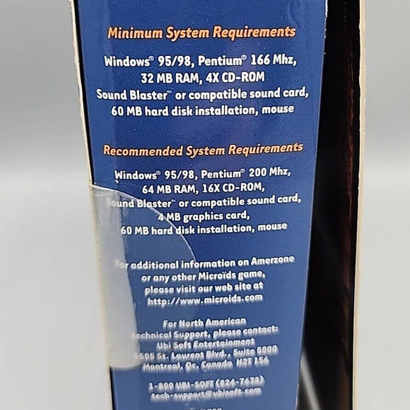 AmerZone PC Game Big Box Ubisoft Windows 95 98 ME 2001 Box & 4 CDs - Picture 5 of 9